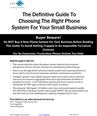 Phone System Buyers Guide